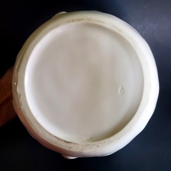 Vtg Santa Bear Cookie Jar Teddies Riding Candy Cane Sleigh Sled on Snowball NOS - Picture 8 of 9